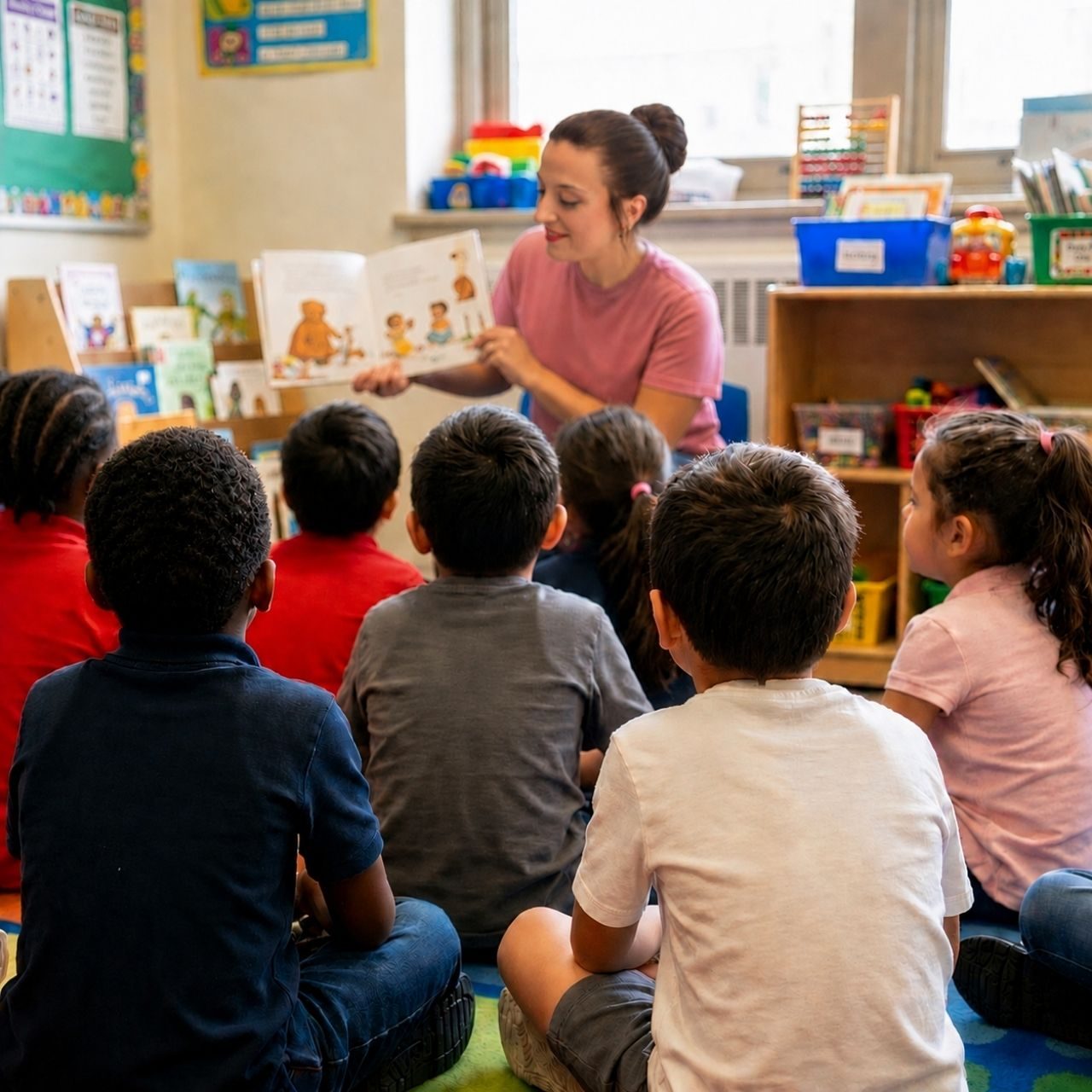 Almudena_Diaz_Valero_lee_un_cuento_en_una_escuela